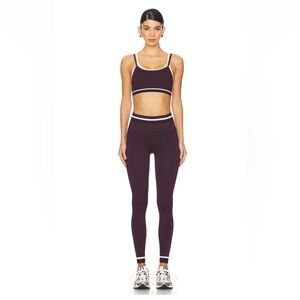 The Upside Purple and Cream Leggings Set